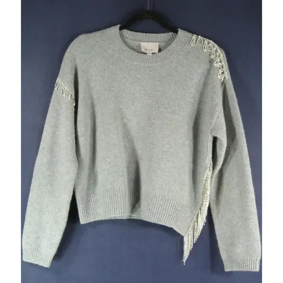 NEW,Cinq A Sept LILLIANA SWEATER in Gray sizeS#S7867